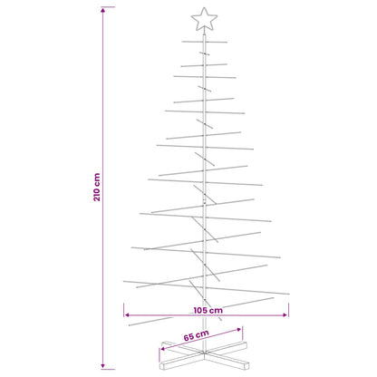Metalen kerstboom met standaard KUOPIO 210 cm Staal Goud