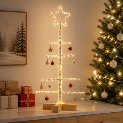 Metalen kerstboom met standaard KUOPIO 60 cm Staal Wit