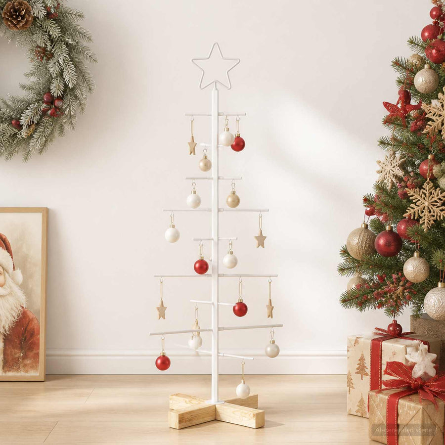 Metalen kerstboom met standaard KUOPIO 90 cm Staal Wit