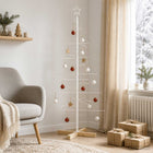 Kerstboom metaal 150 cm grenenhout standaard wit