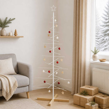 Metalen kerstboom met standaard KUOPIO 180 cm Staal Wit