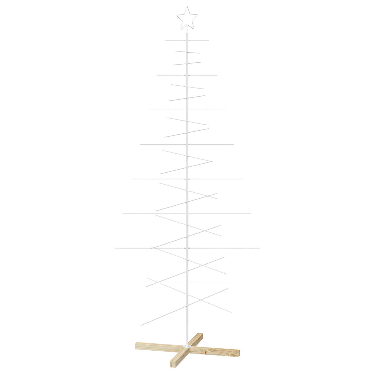 Metalen kerstboom met standaard KUOPIO 210 cm Staal Wit
