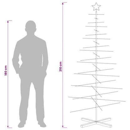 Metalen kerstboom met standaard KUOPIO 210 cm Staal Wit