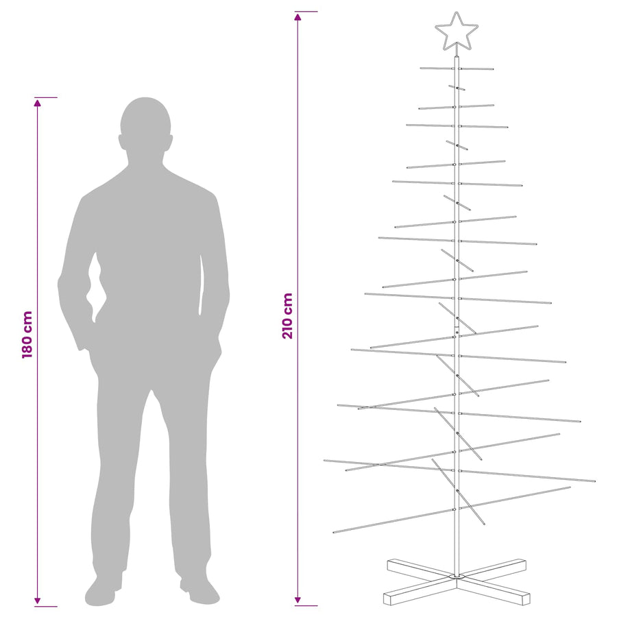 Metalen kerstboom met standaard KUOPIO 210 cm Staal Wit
