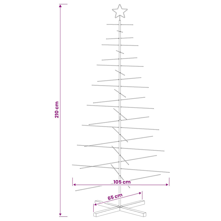 Metalen kerstboom met standaard KUOPIO 210 cm Staal Wit