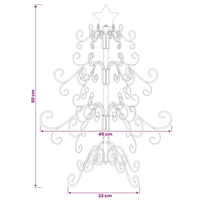 Metalen kerstboom KUOPIO 60 cm staal White