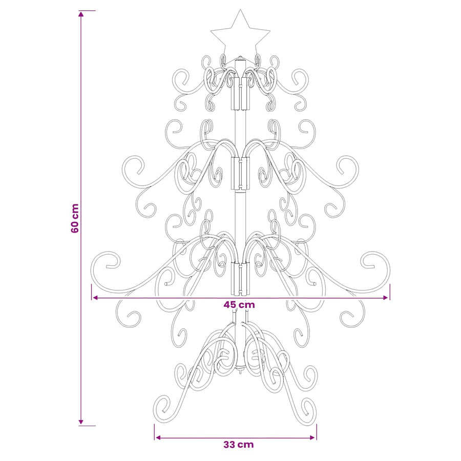 Metalen kerstboom KUOPIO 60 cm staal White
