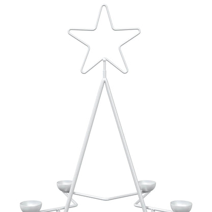 Metalen kerstboom met houder KUOPIO 140 cm Staal Wit