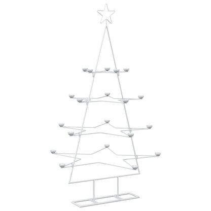 Metalen kerstboom met houder KUOPIO 140 cm Staal Wit