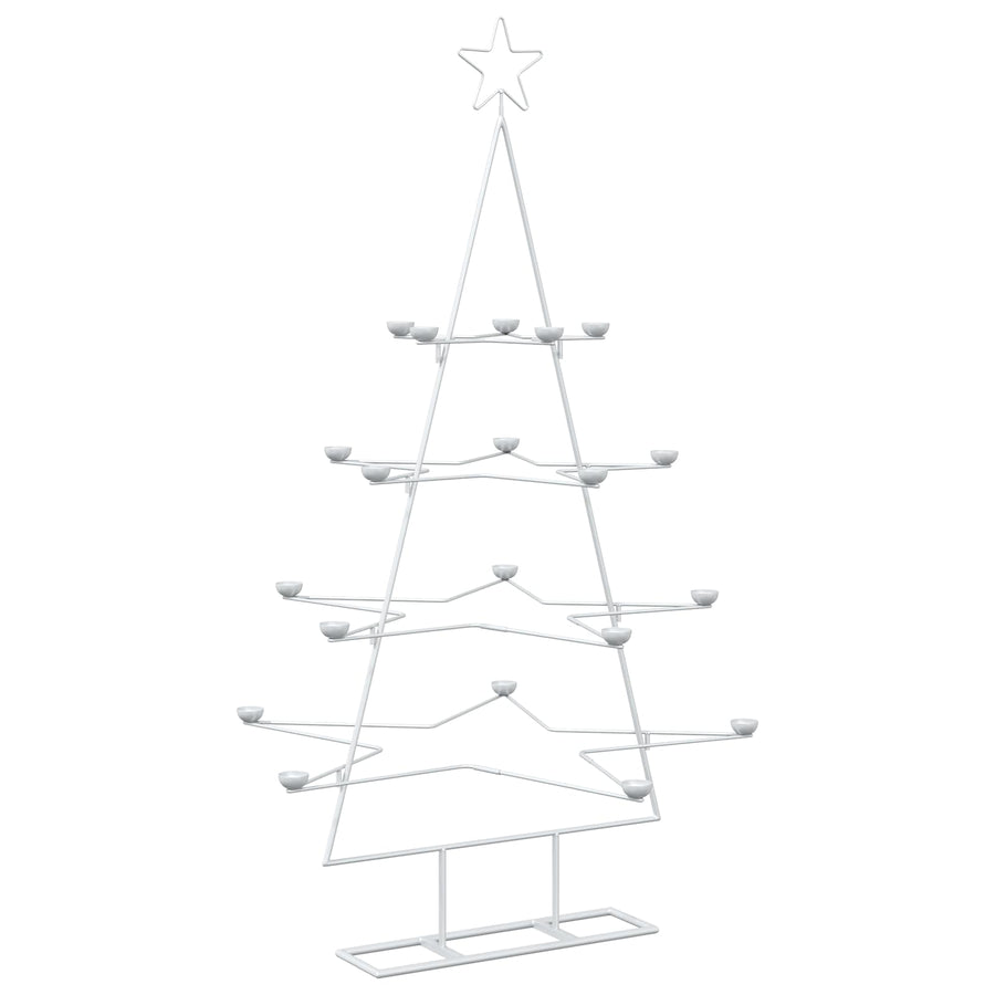 Metalen kerstboom met houder KUOPIO 140 cm Staal Wit