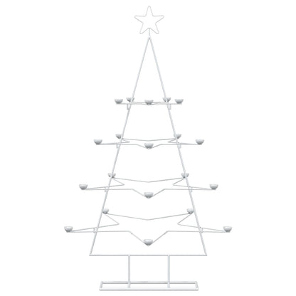 Metalen kerstboom met houder KUOPIO 140 cm Staal Wit