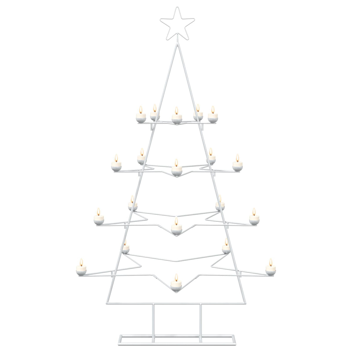 Metalen kerstboom met houder KUOPIO 140 cm Staal Wit