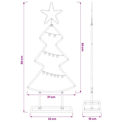 Metalen kerstboom met standaard KUOPIO 60 cm Staal Goud