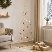 Metalen kerstboom goud 125 cm staal