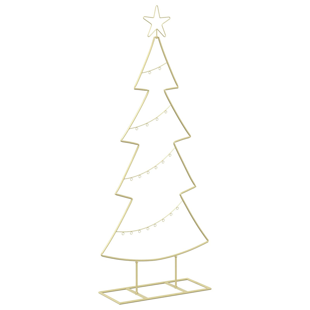 Metalen kerstboom met standaard KUOPIO 125 cm Staal Goud