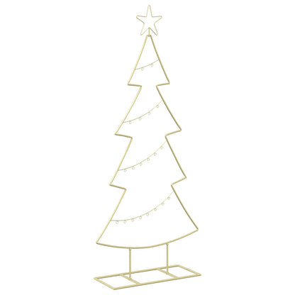 Metalen kerstboom met standaard KUOPIO 125 cm Staal Goud