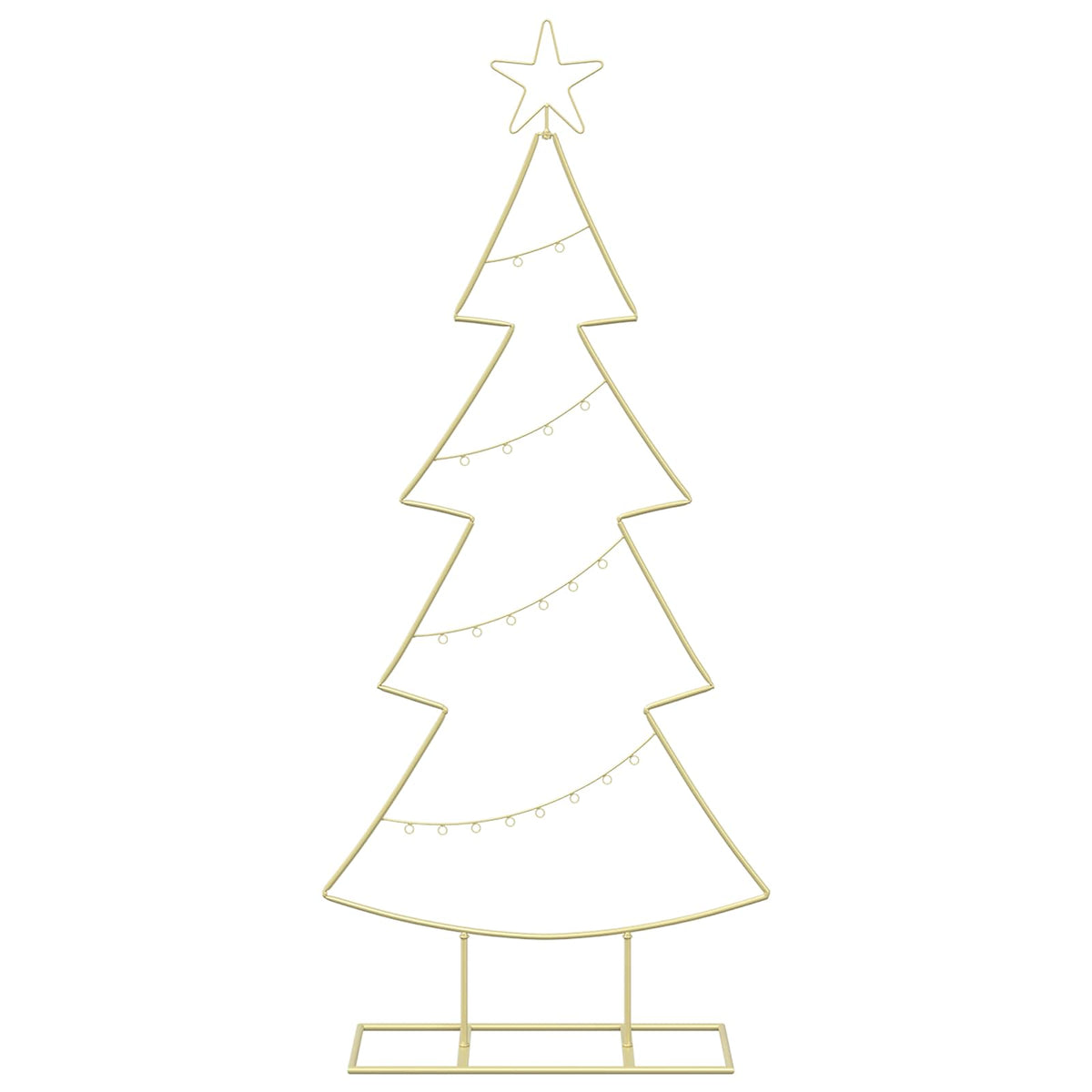 Metalen kerstboom met standaard KUOPIO 125 cm Staal Goud