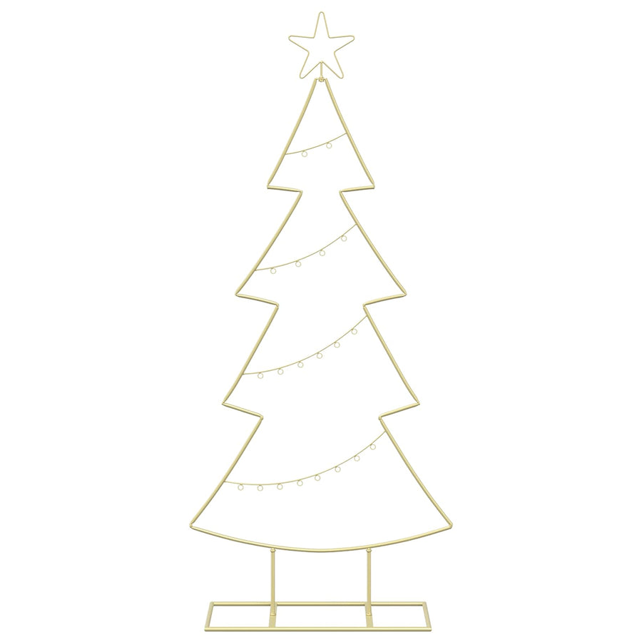 Metalen kerstboom met standaard KUOPIO 125 cm Staal Goud