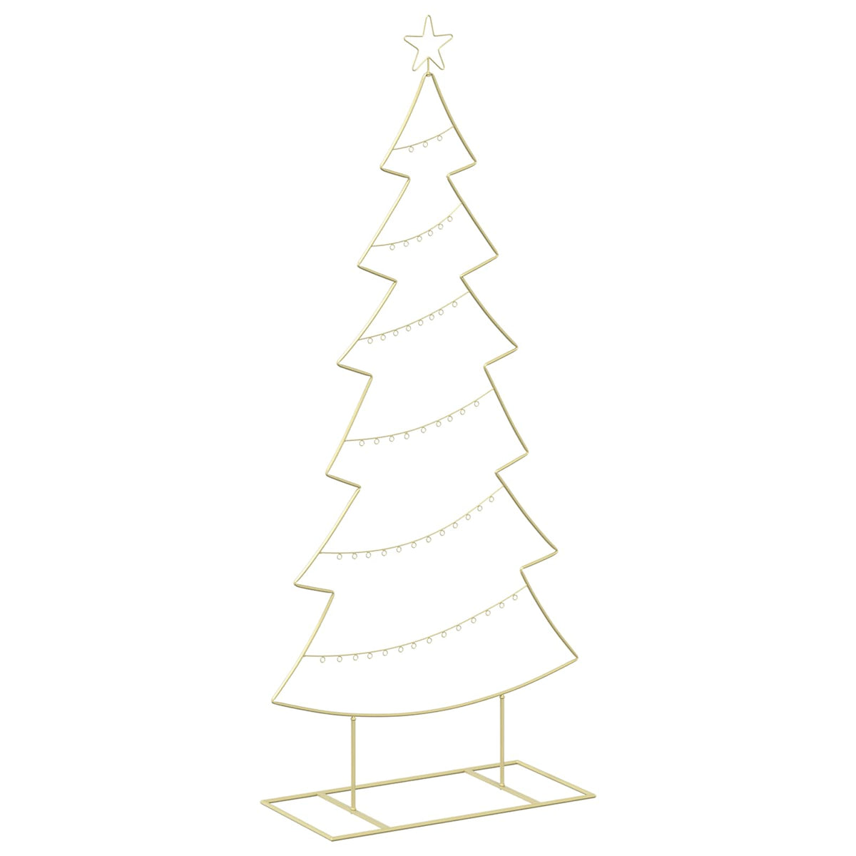 Metalen kerstboom met standaard KUOPIO 180 cm Staal Goud