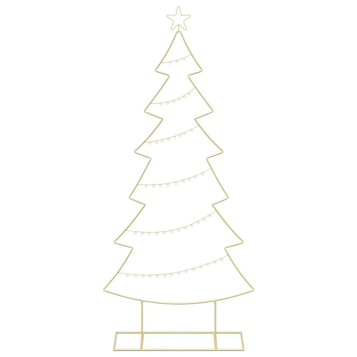 Metalen kerstboom met standaard KUOPIO 180 cm Staal Goud