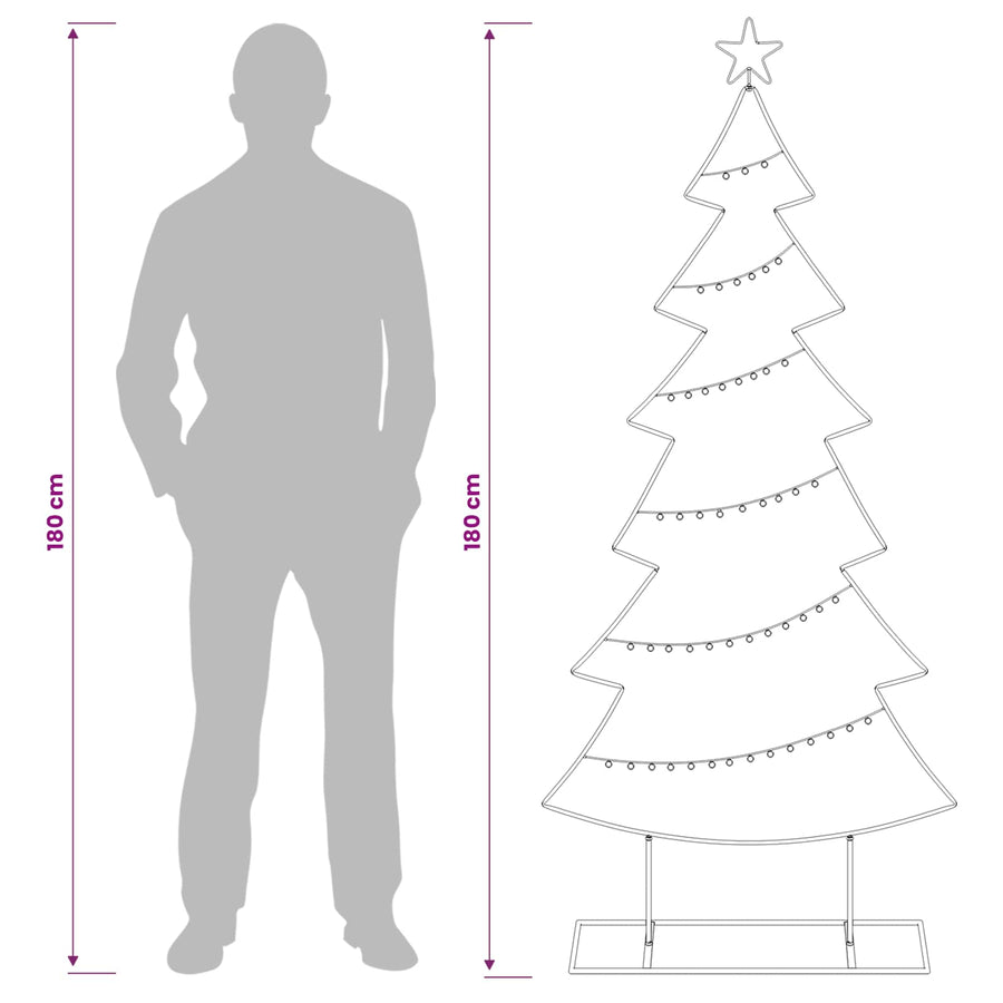 Metalen kerstboom met standaard KUOPIO 180 cm Staal Goud