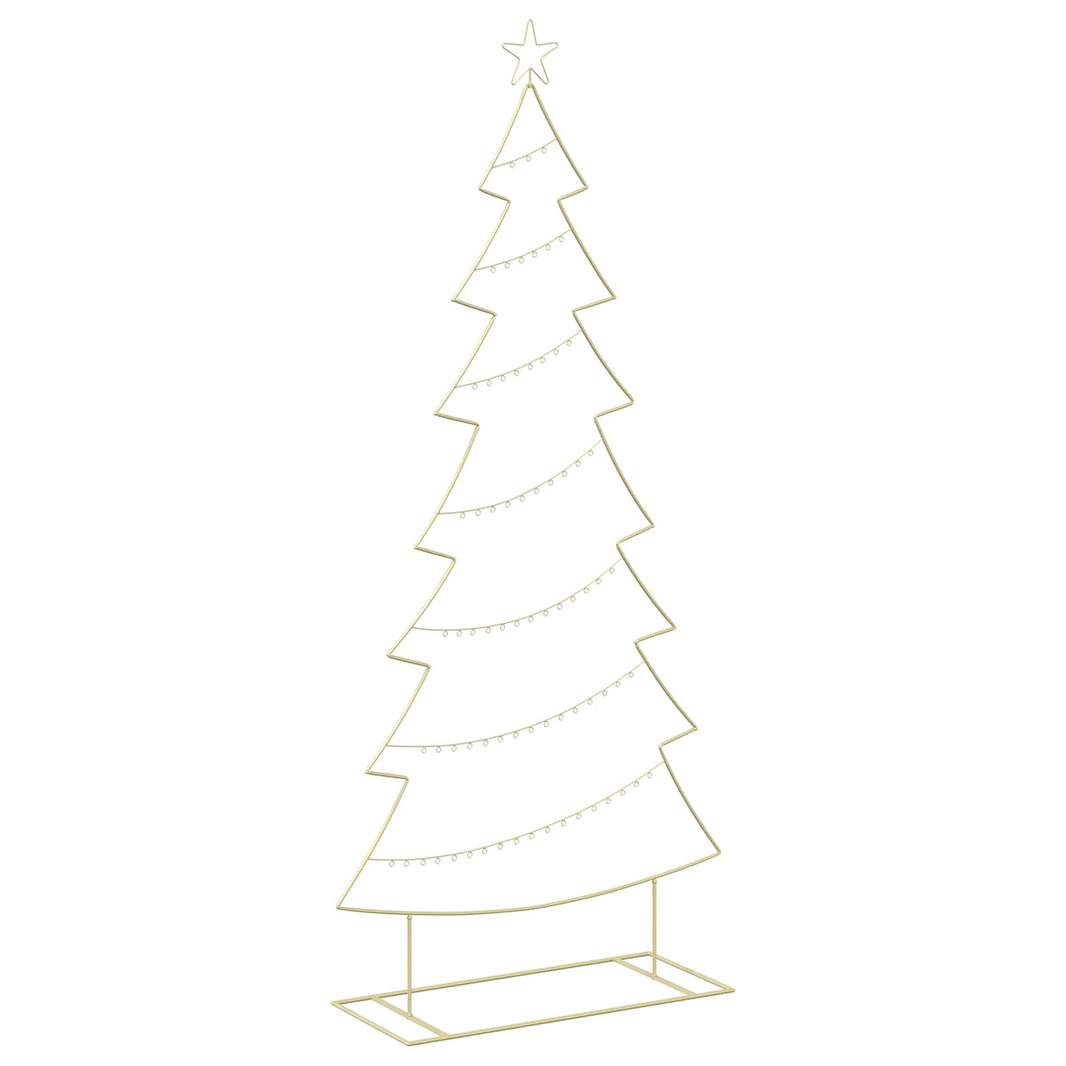 Metalen kerstboom met standaard KUOPIO 210 cm Staal Goud
