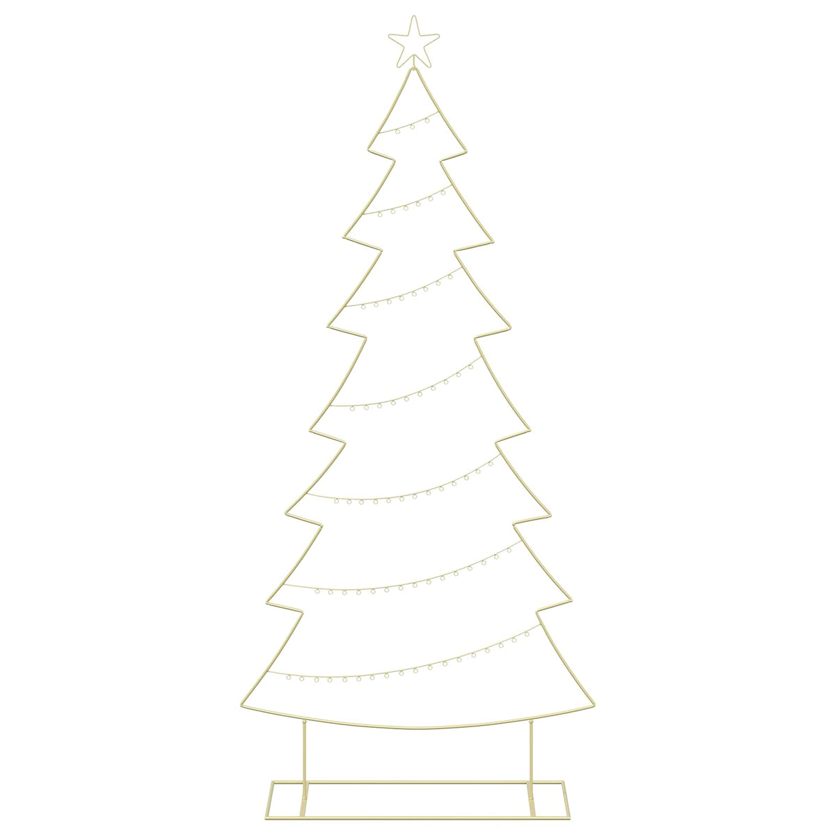 Metalen kerstboom met standaard KUOPIO 210 cm Staal Goud