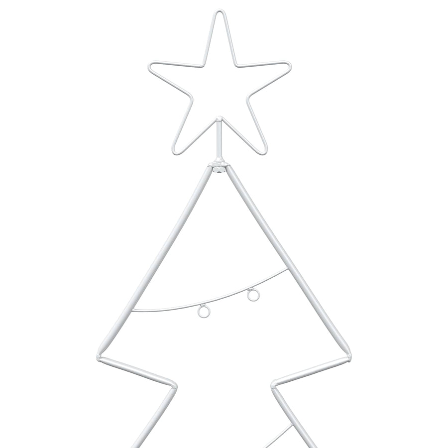 Metalen kerstboom met standaard KUOPIO 125 cm Staal Wit