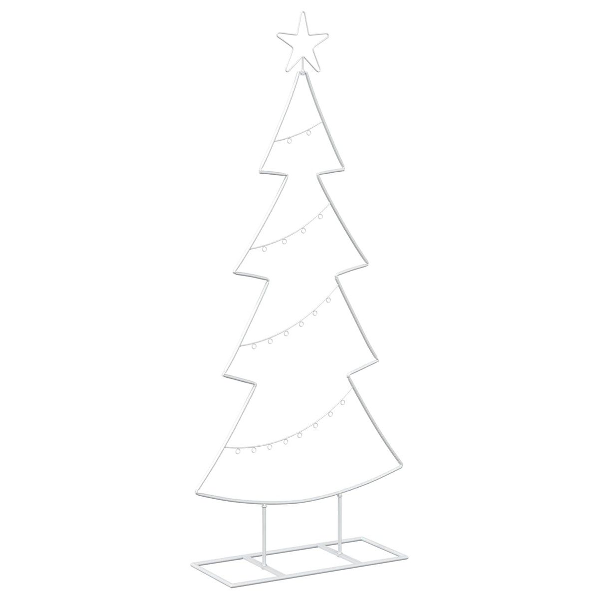 Metalen kerstboom met standaard KUOPIO 125 cm Staal Wit