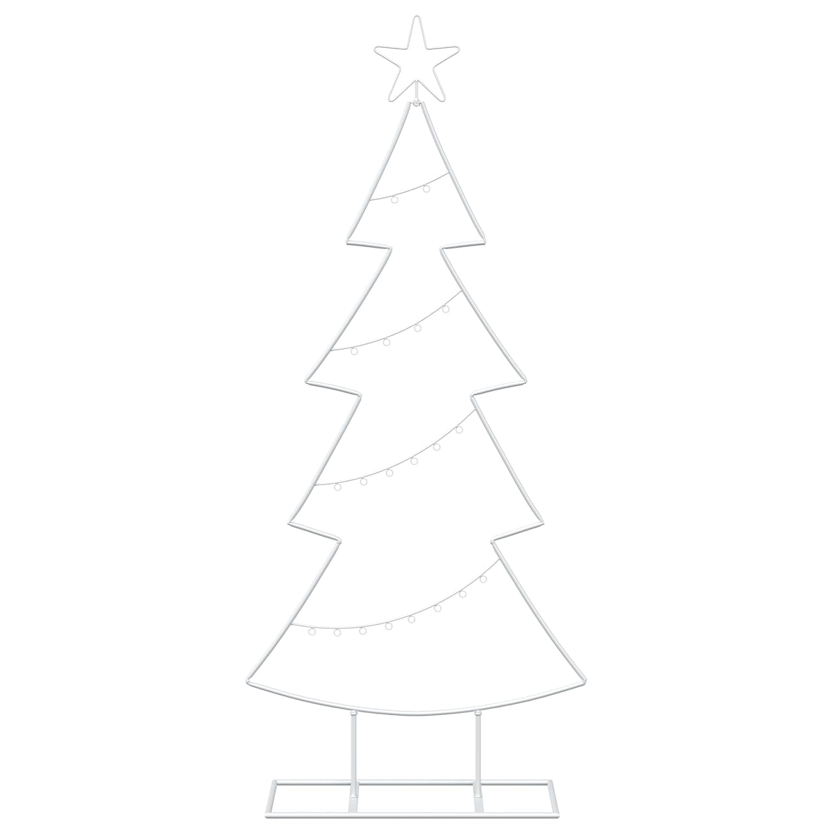 Metalen kerstboom met standaard KUOPIO 125 cm Staal Wit