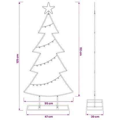 Metalen kerstboom met standaard KUOPIO 125 cm Staal Wit