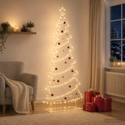 Metalen kerstboom 210 cm staal wit