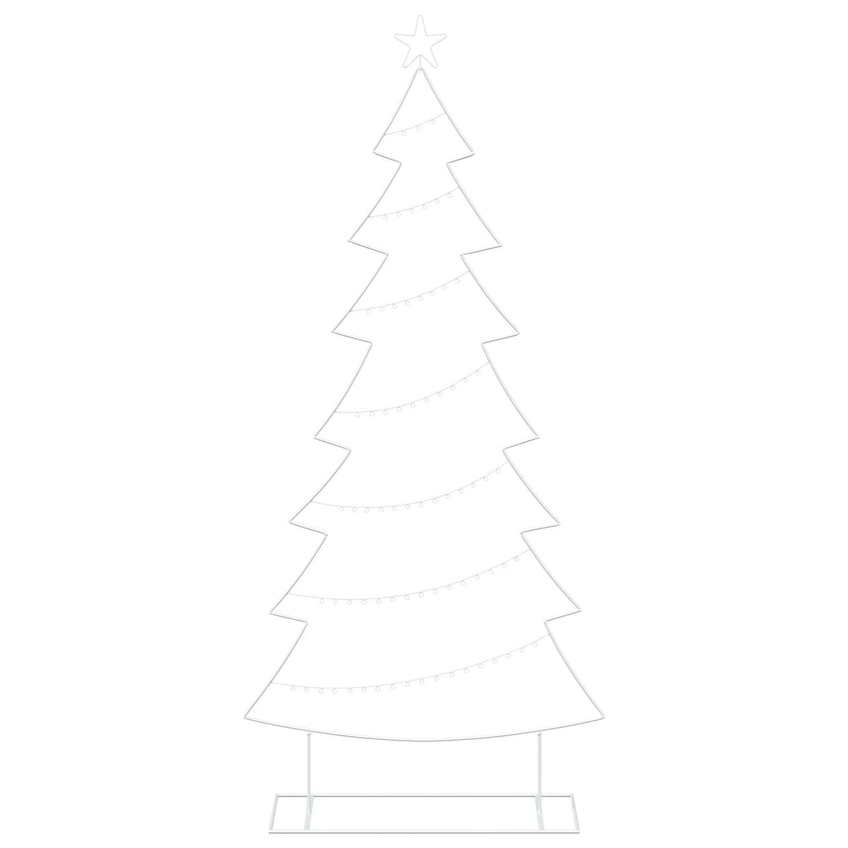 Metalen kerstboom met standaard KUOPIO 210 cm Staal Wit