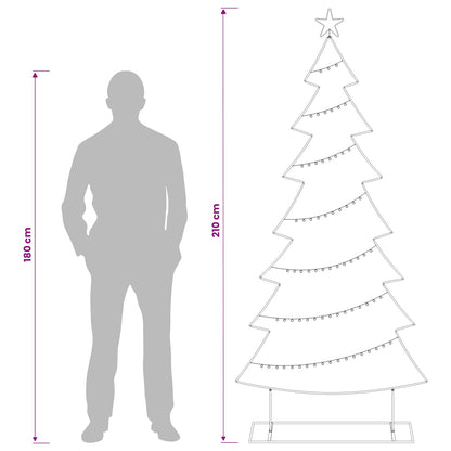 Metalen kerstboom met standaard KUOPIO 210 cm Staal Wit
