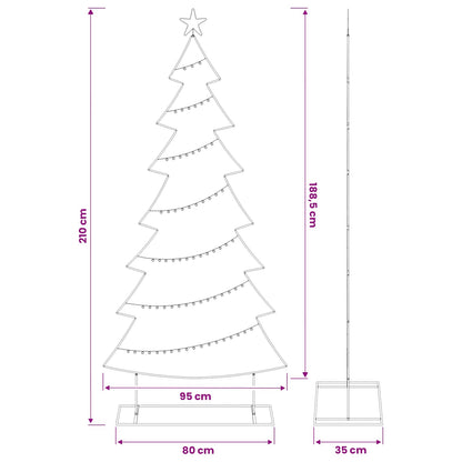 Metalen kerstboom met standaard KUOPIO 210 cm Staal Wit