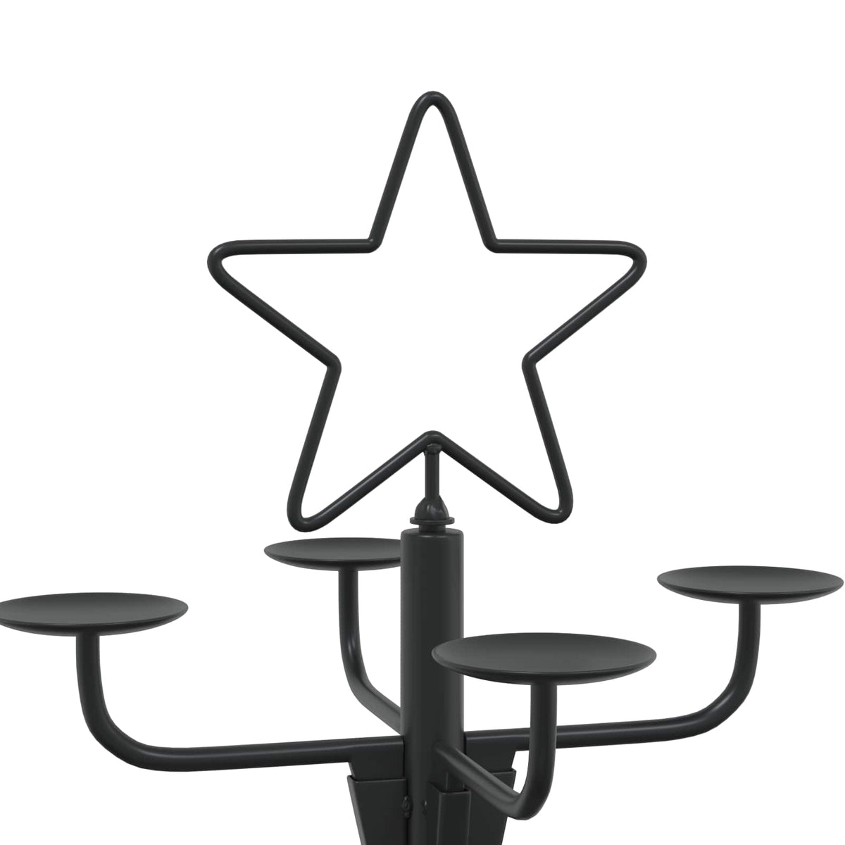 Metalen kerstboom met houder KUOPIO 60 cm Staal Zwart