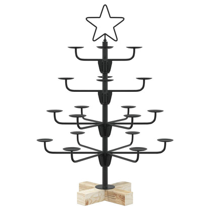 Metalen kerstboom met houder KUOPIO 60 cm Staal Zwart