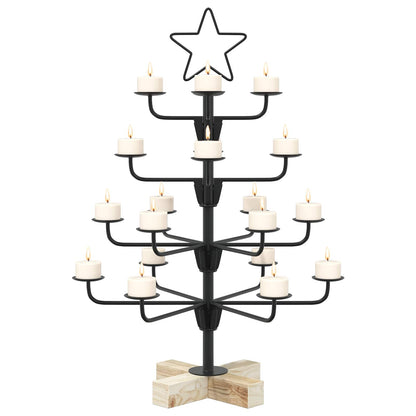 Metalen kerstboom met houder KUOPIO 60 cm Staal Zwart