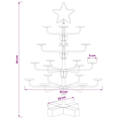 Metalen kerstboom met houder KUOPIO 60 cm Staal Zwart