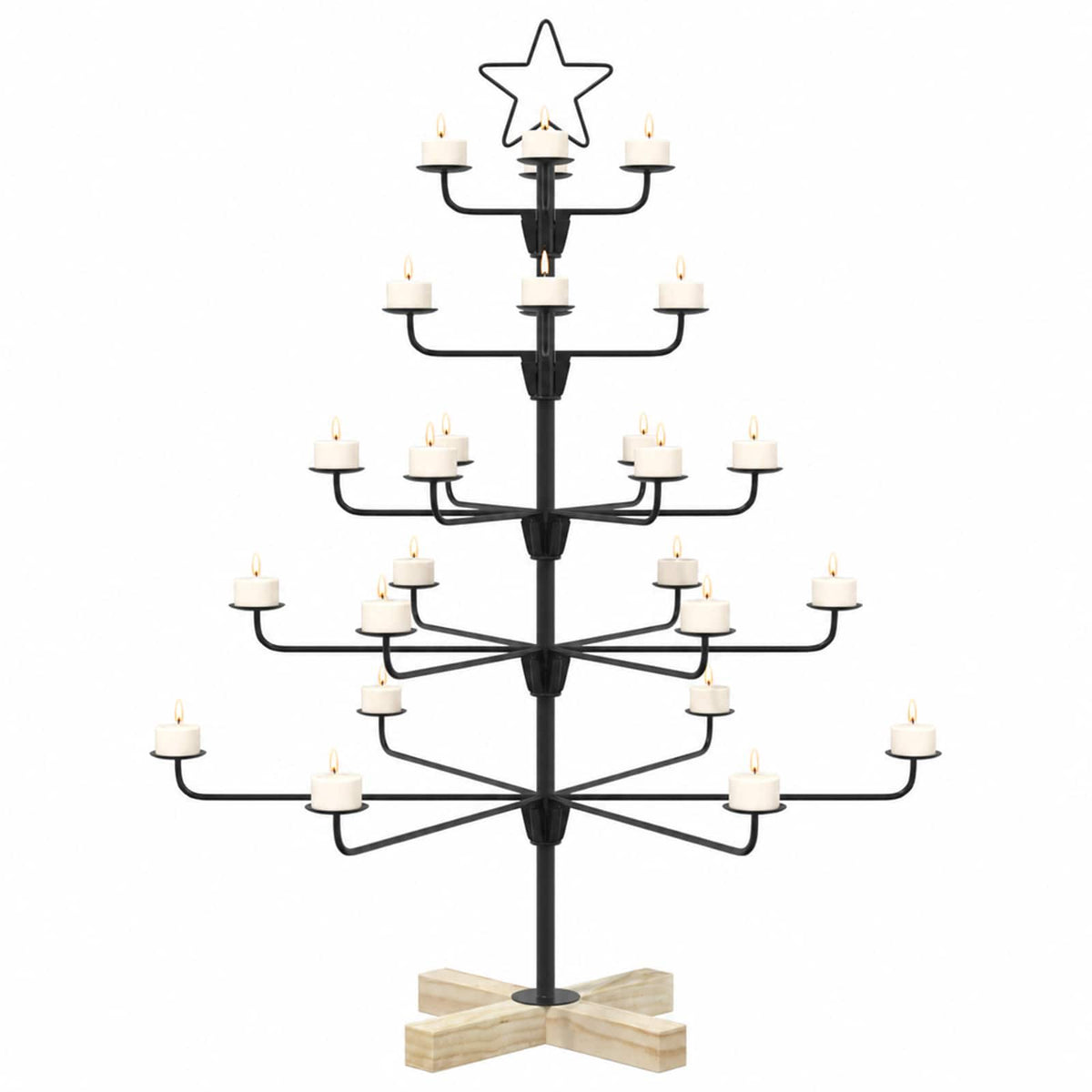 Metalen kerstboom met houder KUOPIO 90 cm staal Massief-Pijn