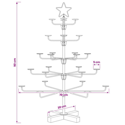 Metalen kerstboom met houder KUOPIO 90 cm staal Massief-Pijn