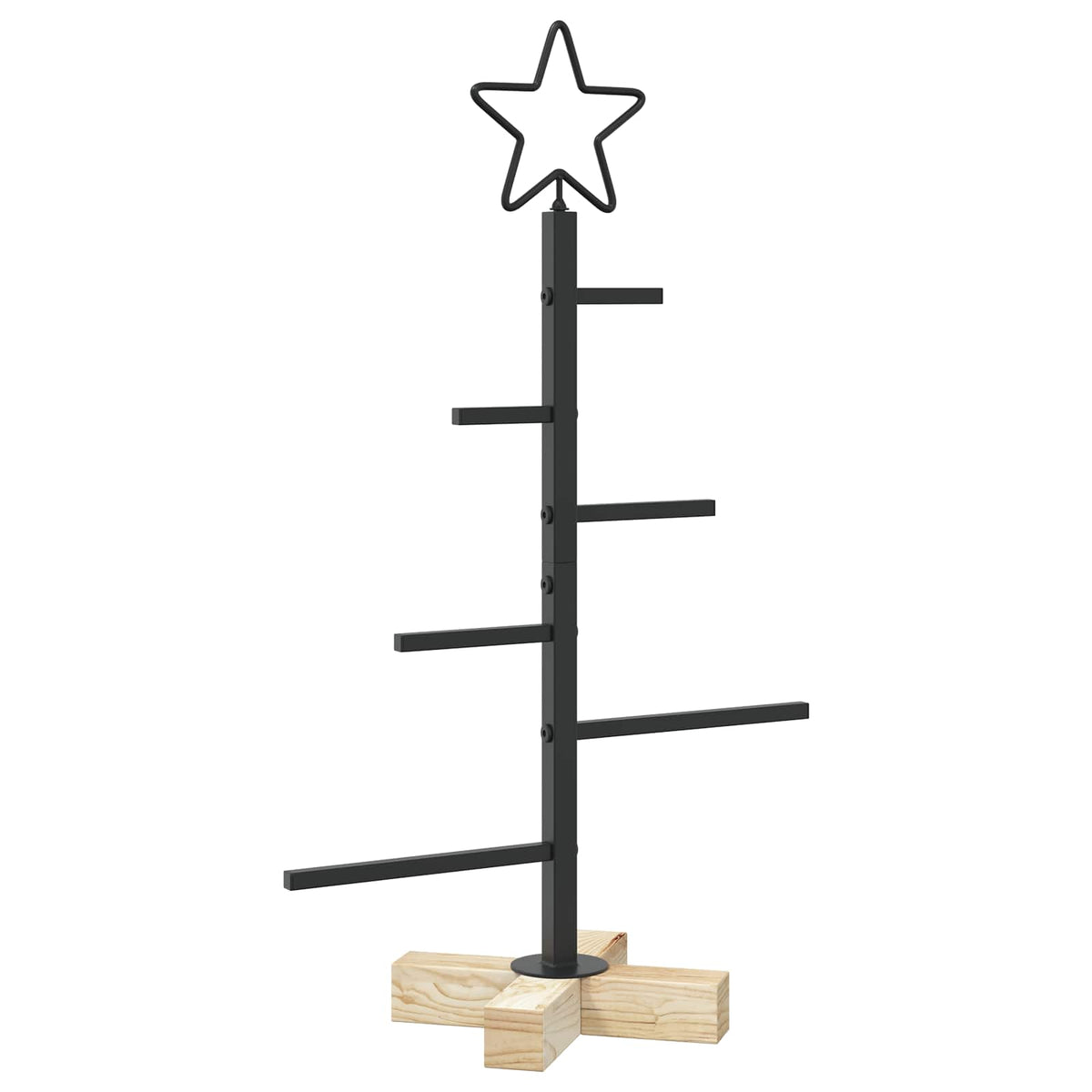 Metalen kerstboom met standaard KUOPIO 60 cm Staal Zwart