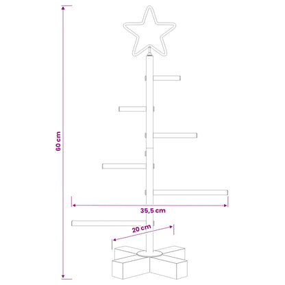 Metalen kerstboom met standaard KUOPIO 60 cm Staal Zwart