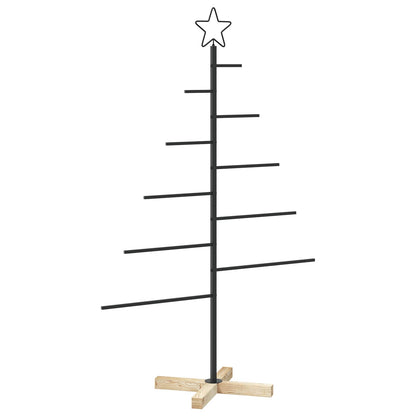 Metalen kerstboom met standaard KUOPIO 125 cm Staal Zwart