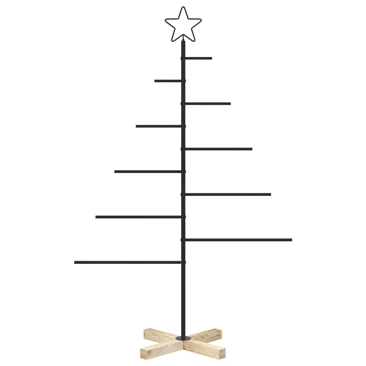 Metalen kerstboom met standaard KUOPIO 125 cm Staal Zwart