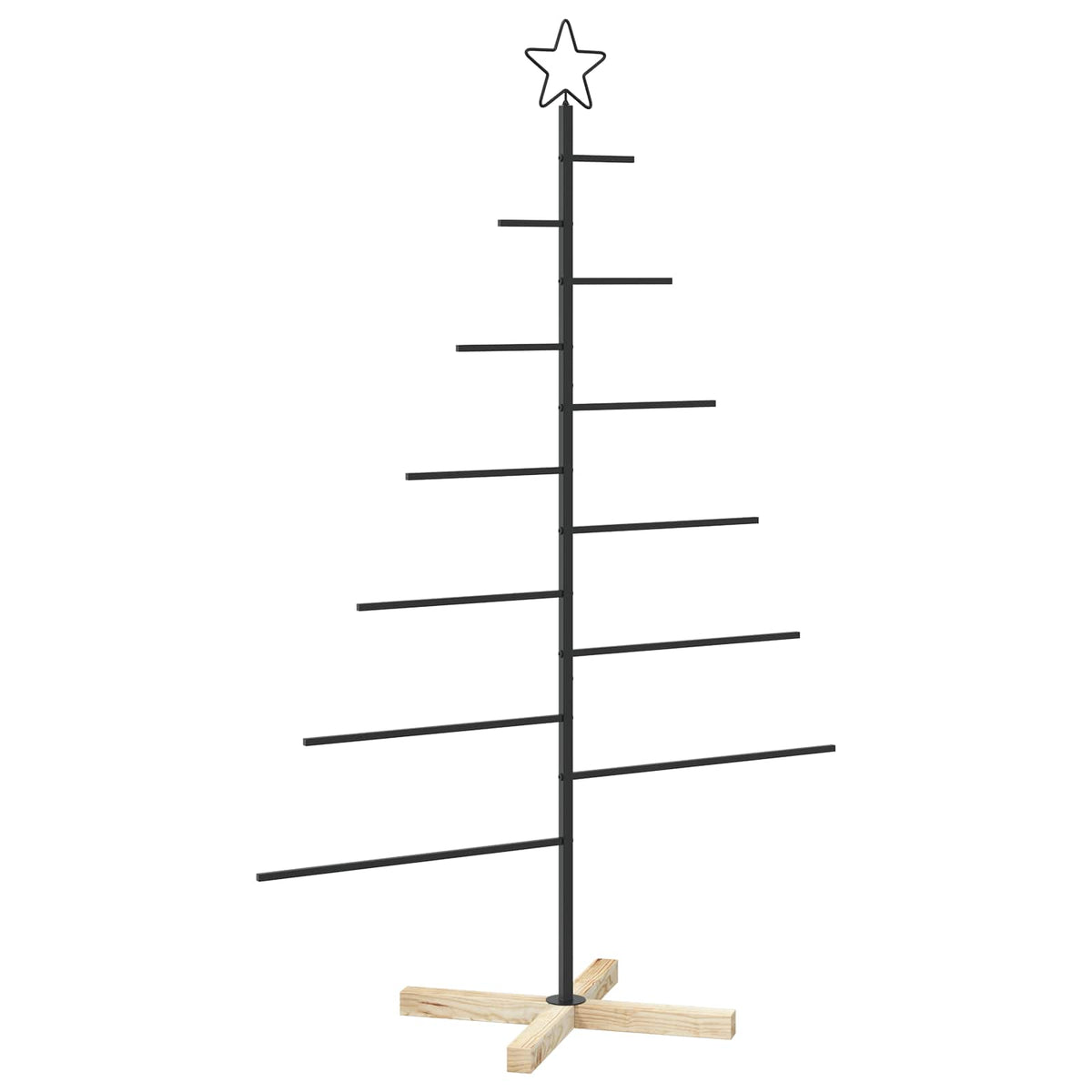 Metalen kerstboom met standaard KUOPIO 150 cm Staal Zwart