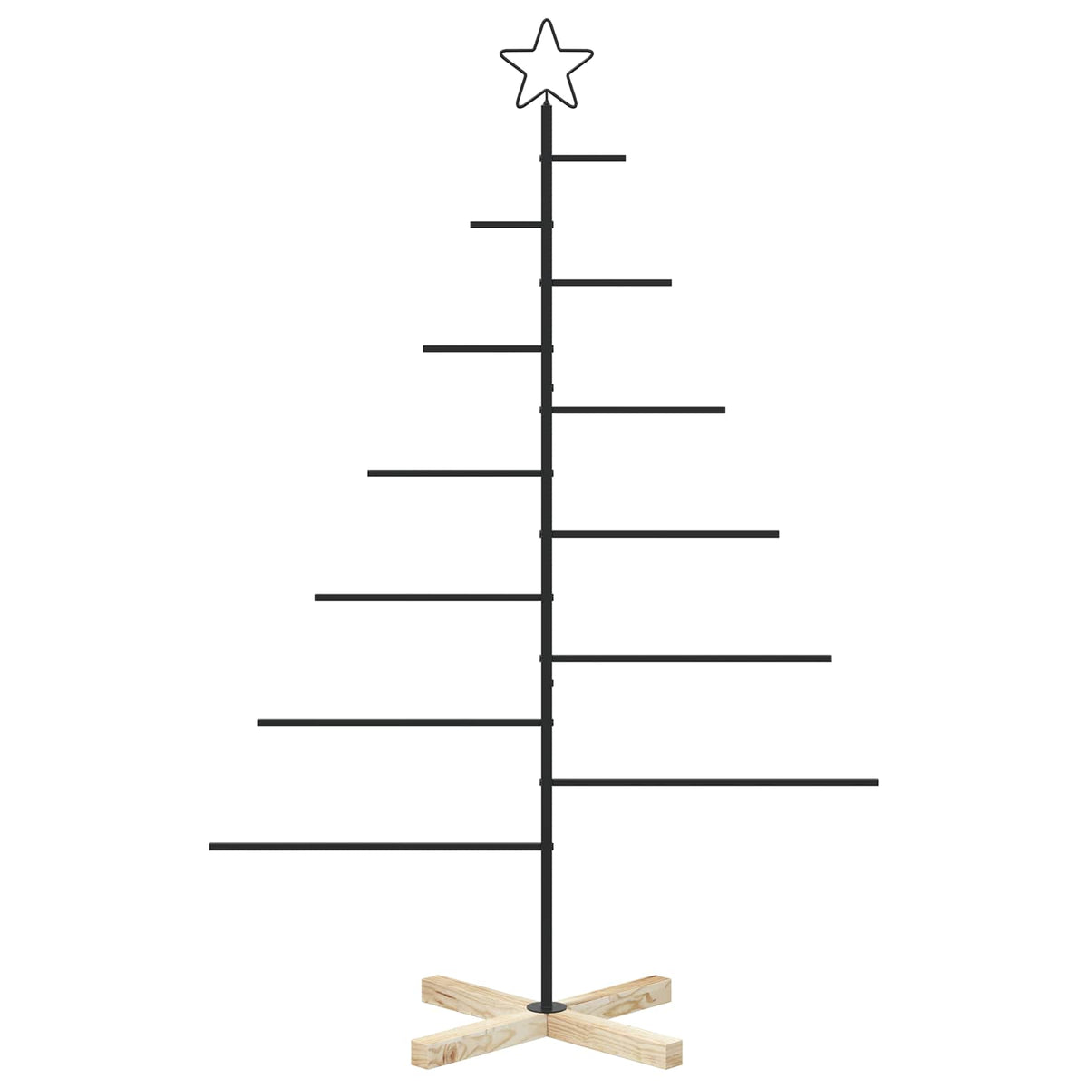 Metalen kerstboom met standaard KUOPIO 150 cm Staal Zwart