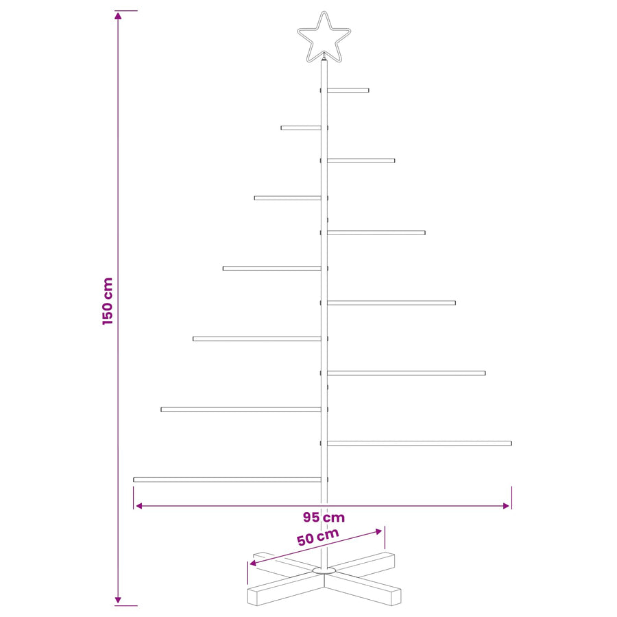 Metalen kerstboom met standaard KUOPIO 150 cm Staal Zwart