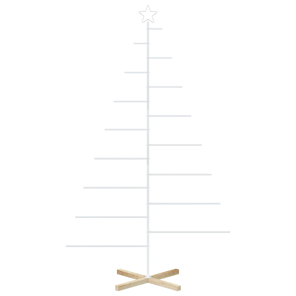 Metalen kerstboom met standaard KUOPIO 210 cm Staal Wit