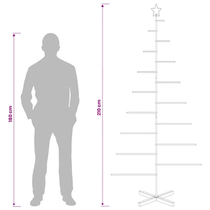 Metalen kerstboom met standaard KUOPIO 210 cm Staal Wit